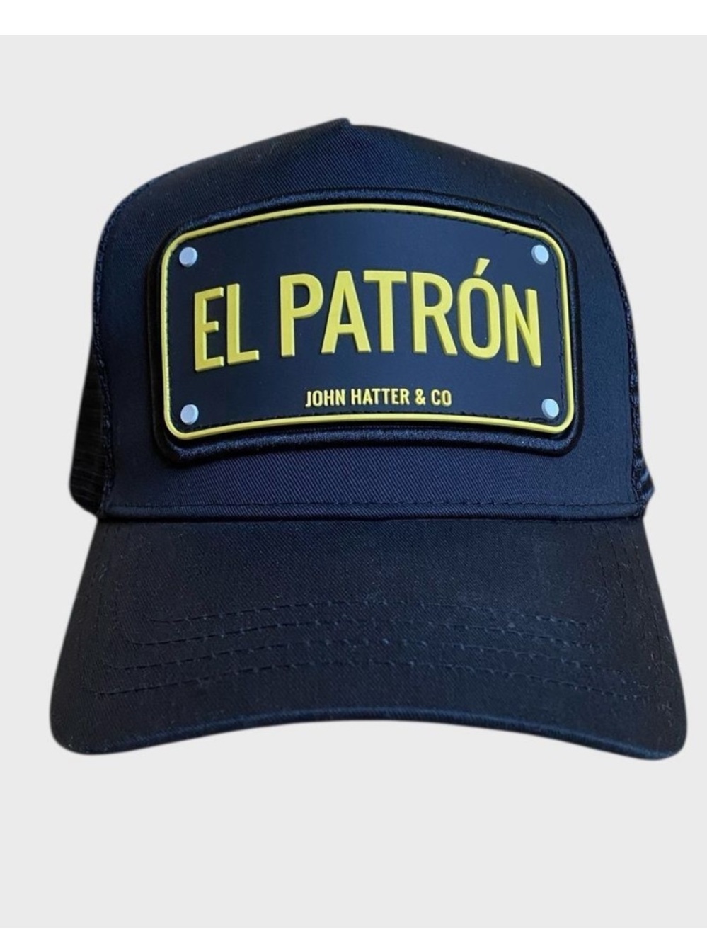 NWT John Hatter & Co El Patron Trucker Hat One Size Black Unisex Adjustable